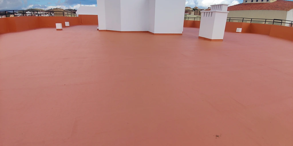 Impermeabilização com tela liquida no terraço de um prédio